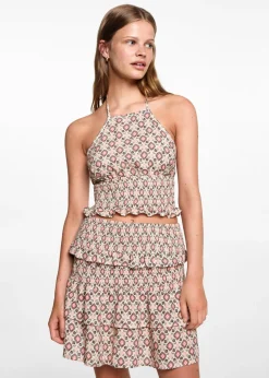 MANGO Spódnice*Wzorzysta spódnica z falbanami