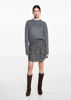 MANGO Spódnice*Wzorzysta spódnica z falbankami