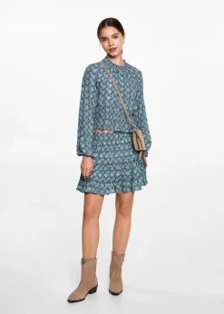 MANGO Spódnice*Wzorzysta spódnica z falbanami