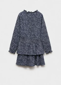 Dzieci MANGO Sukienki I Kombinezony*Wzorzysta sukienka z falbanami