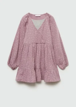 Dzieci MANGO Sukienki I Kombinezony*Wzorzysta sukienka z falbanami