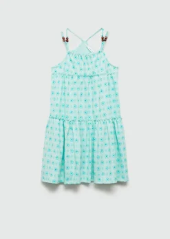 Dzieci MANGO Sukienki I Kombinezony*Wzorzysta sukienka z koralikami