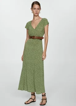 MANGO Sukienki I Kombinezony*Wzorzysta sukienka z teksturą