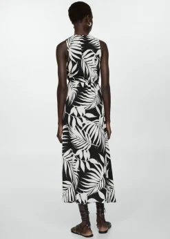 MANGO Sukienki I Kombinezony*Wzorzysta sukienka z wiązaniem