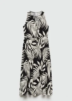 MANGO Sukienki I Kombinezony*Wzorzysta sukienka z wiązaniem