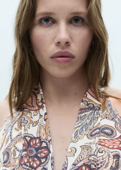 MANGO Sukienki I Kombinezony*Wzorzysta wiązana sukienka