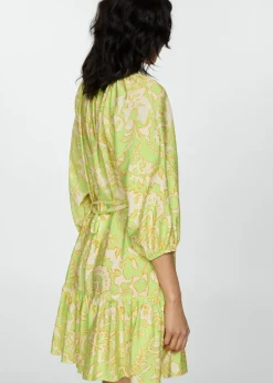 MANGO Sukienki I Kombinezony*Wzorzysta wiązana sukienka