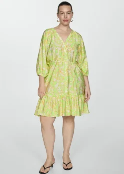 MANGO Sukienki I Kombinezony*Wzorzysta wiązana sukienka