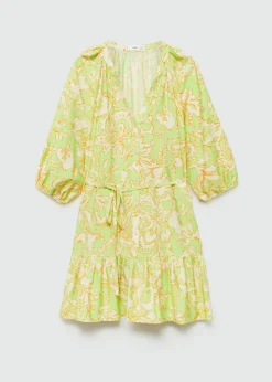 MANGO Sukienki I Kombinezony*Wzorzysta wiązana sukienka