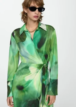 MANGO Sukienki I Kombinezony*Wzorzysta wiązana sukienka