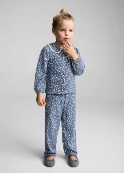 Dzieci MANGO Spodnie*Wzorzyste spodnie flare