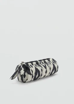 MANGO Galanteria Skórzana*Wzorzysty piórnik