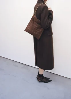 MANGO Torebki|Akcesoria Skórzane*Zamszowa torba z łańcuchem