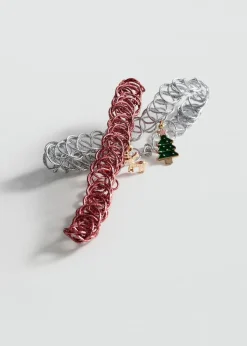 Dzieci MANGO Biżuteria*Zestaw 2 chokerów ze świątecznym motywem