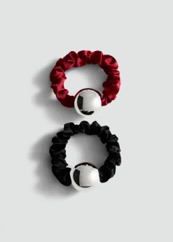 MANGO Więcej Akcesoriów*Zestaw 2 gumek z kulkami