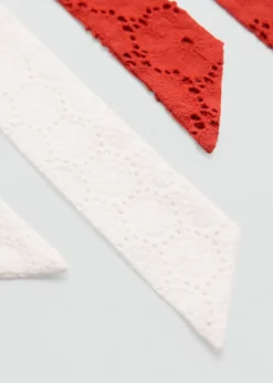 MANGO Szaliki I Chusty*Zestaw 2 haftowanych szalików