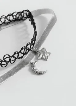 Dzieci MANGO Biżuteria*Zestaw 2 naszyjników choker z zawieszką