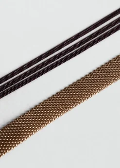 MANGO Biżuteria*Zestaw 2 naszyjników choker