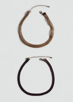 MANGO Biżuteria*Zestaw 2 naszyjników choker
