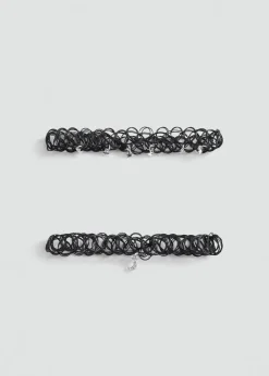 Dzieci MANGO Biżuteria|Akcesoria*Zestaw 2 naszyjników choker z zawieszką