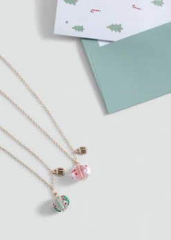 Dzieci MANGO Biżuteria*Zestaw 2 naszyjników w świątecznym stylu