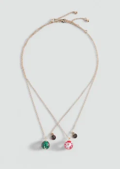 Dzieci MANGO Biżuteria*Zestaw 2 naszyjników w świątecznym stylu