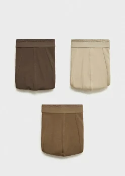 MANGO Bielizna*Zestaw 3 par bokserek bawełnianych