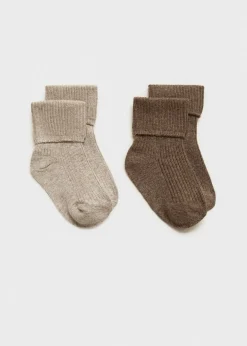 Dzieci MANGO Bielizna I Skarpetki|Akcesoria*Zestaw 2 par gładkich skarpetek