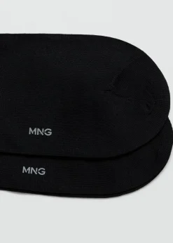 MANGO Bielizna*Zestaw 2 par gładkich skarpetek z 100% bawełny