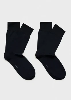 MANGO Bielizna*Zestaw 2 par gładkich skarpetek z 100% bawełny