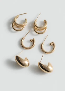 MANGO Biżuteria*Zestaw 3 par kolczyków