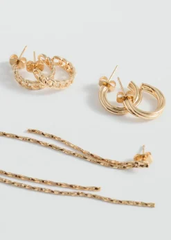 MANGO Biżuteria*Zestaw 3 par kolczyków