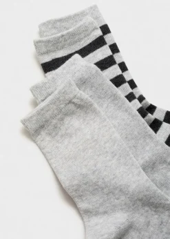 Dzieci MANGO Bielizna I Skarpetki*Zestaw 2 par skarpetek mieszanka wzorów