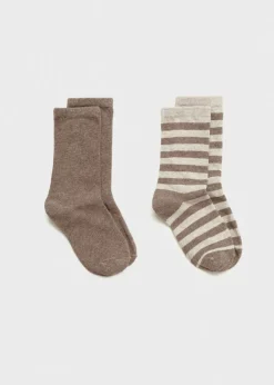 Dzieci MANGO Bielizna I Skarpetki*Zestaw 2 par skarpetek mieszanka wzorów