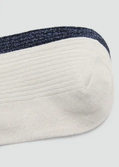 MANGO Więcej Akcesoriów*Zestaw 2 par skarpetek z prążkowanego lureksu