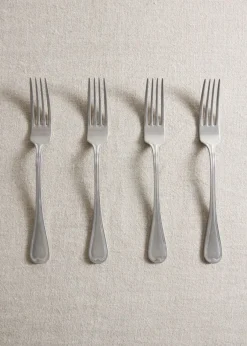 MANGO Sztućce*Zestaw 4 widelców z postarzanego srebra