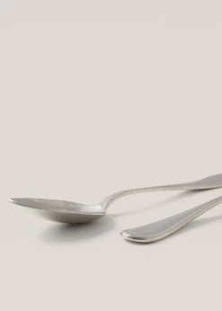 MANGO Sztućce*Zestaw 4 łyżeczek deserowych z postarzanego srebra