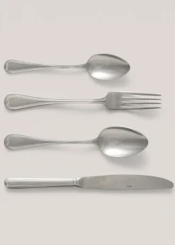 MANGO Sztućce*Zestaw 4 łyżek z postarzanego srebra