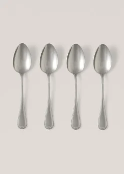 MANGO Sztućce*Zestaw 4 łyżek z postarzanego srebra